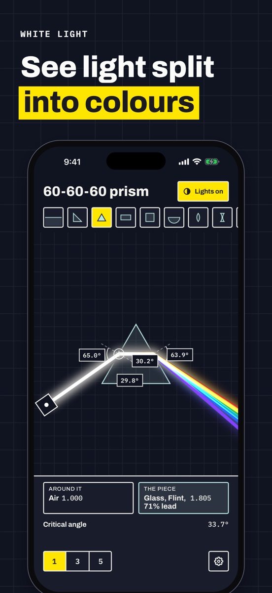 White light opens into a spectrum